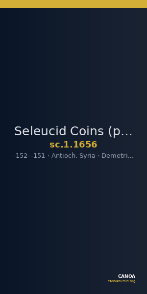 Seleucid Coins (part 2) 1656 — CANOA