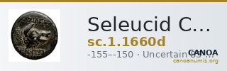Seleucid Coins (part 2) 1660d — CANOA