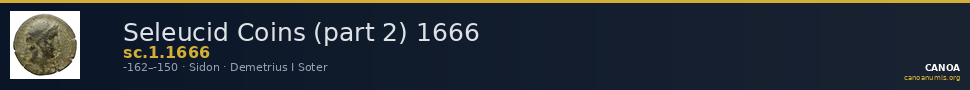 Seleucid Coins (part 2) 1666 — CANOA