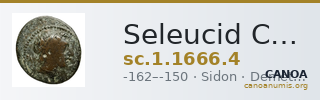 Seleucid Coins (part 2) 1666.4 — CANOA