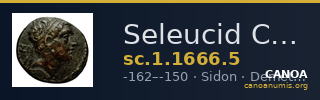 Seleucid Coins (part 2) 1666.5 — CANOA