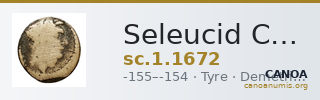 Seleucid Coins (part 2) 1672 — CANOA