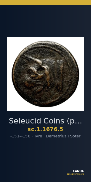 Seleucid Coins (part 2) 1676.5 — CANOA