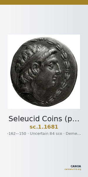 Seleucid Coins (part 2) 1681 — CANOA