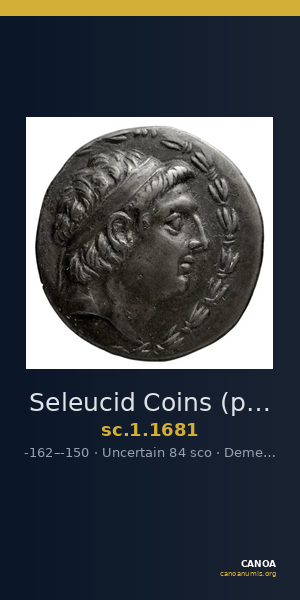 Seleucid Coins (part 2) 1681 — CANOA