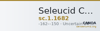 Seleucid Coins (part 2) 1682 — CANOA