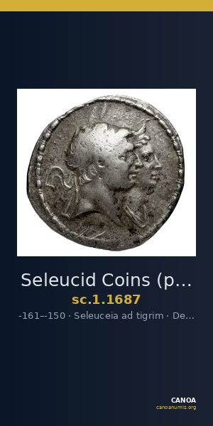 Seleucid Coins (part 2) 1687 — CANOA