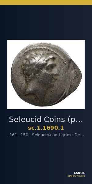 Seleucid Coins (part 2) 1690.1 — CANOA