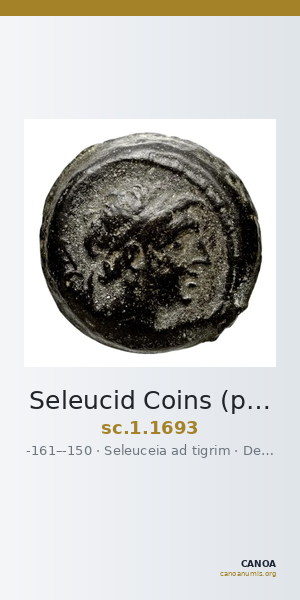 Seleucid Coins (part 2) 1693 — CANOA