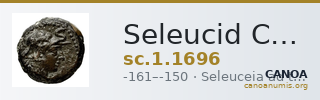 Seleucid Coins (part 2) 1696 — CANOA