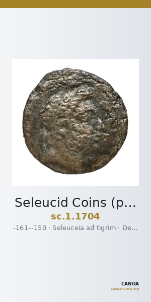 Seleucid Coins (part 2) 1704 — CANOA