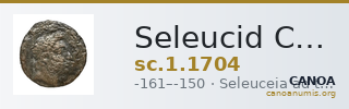 Seleucid Coins (part 2) 1704 — CANOA