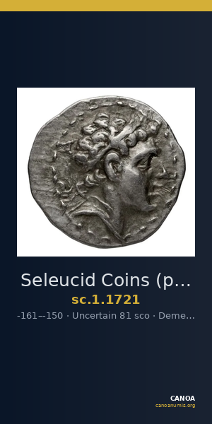 Seleucid Coins (part 2) 1721 — CANOA