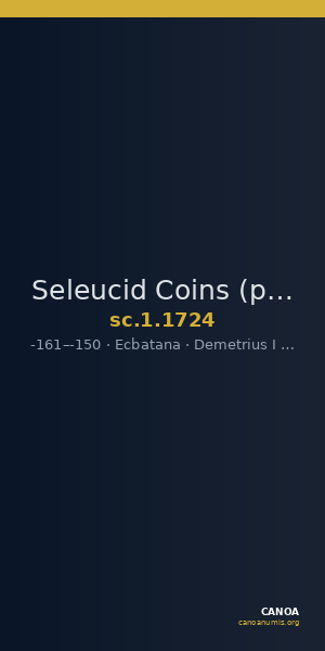 Seleucid Coins (part 2) 1724 — CANOA