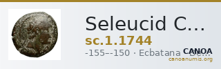 Seleucid Coins (part 2) 1744 — CANOA