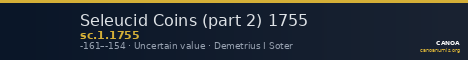 Seleucid Coins (part 2) 1755 — CANOA