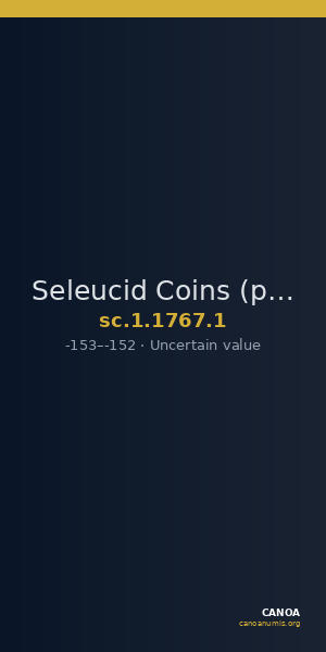 Seleucid Coins (part 2) 1767.1 — CANOA