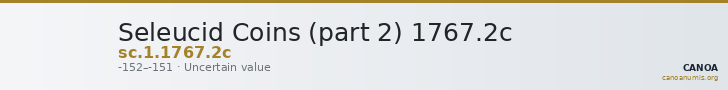 Seleucid Coins (part 2) 1767.2c — CANOA