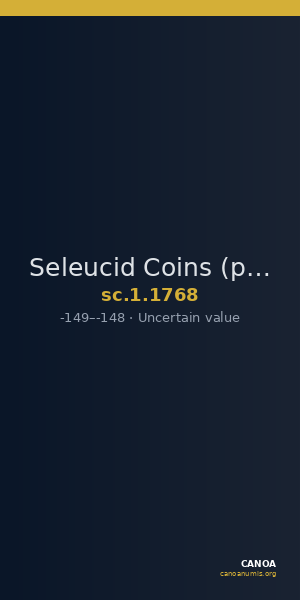 Seleucid Coins (part 2) 1768 — CANOA