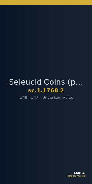 Seleucid Coins (part 2) 1768.2 — CANOA