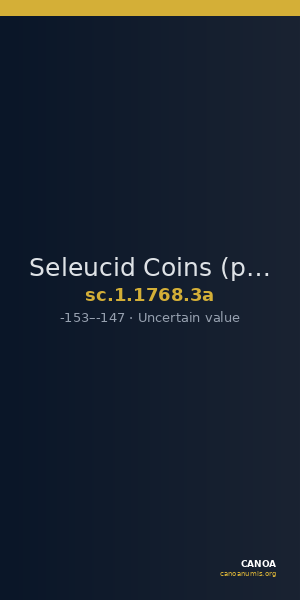 Seleucid Coins (part 2) 1768.3a — CANOA