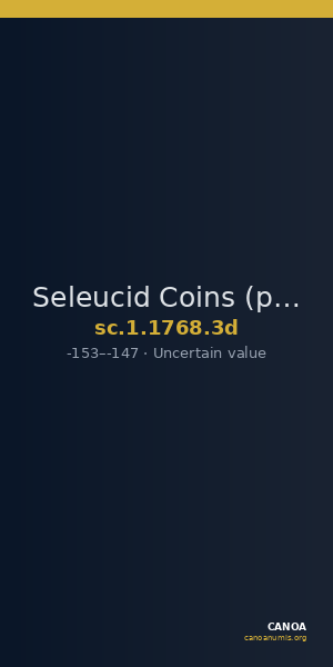 Seleucid Coins (part 2) 1768.3d — CANOA