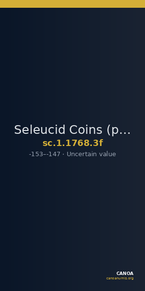 Seleucid Coins (part 2) 1768.3f — CANOA