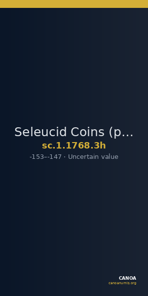 Seleucid Coins (part 2) 1768.3h — CANOA