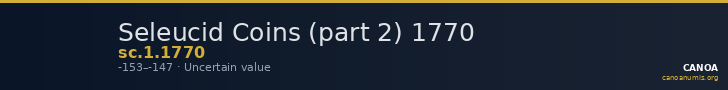 Seleucid Coins (part 2) 1770 — CANOA