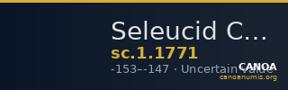 Seleucid Coins (part 2) 1771 — CANOA