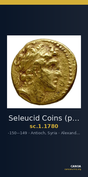 Seleucid Coins (part 2) 1780 — CANOA