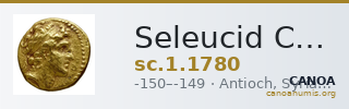 Seleucid Coins (part 2) 1780 — CANOA
