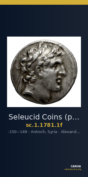 Seleucid Coins (part 2) 1781.1f — CANOA