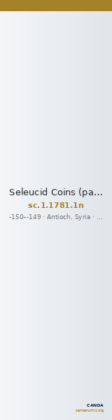 Seleucid Coins (part 2) 1781.1n — CANOA