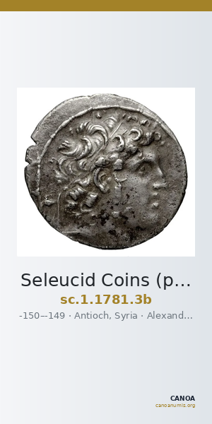 Seleucid Coins (part 2) 1781.3b — CANOA