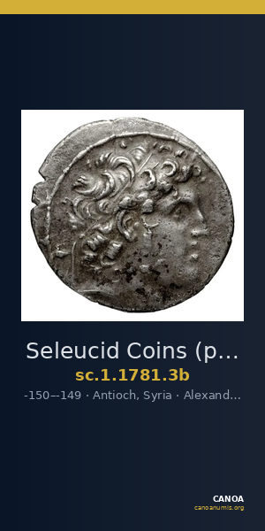 Seleucid Coins (part 2) 1781.3b — CANOA