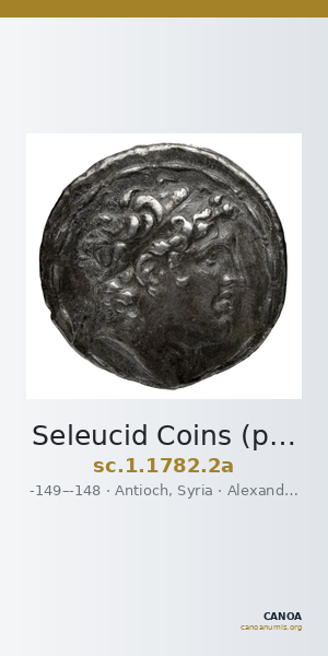 Seleucid Coins (part 2) 1782.2a — CANOA