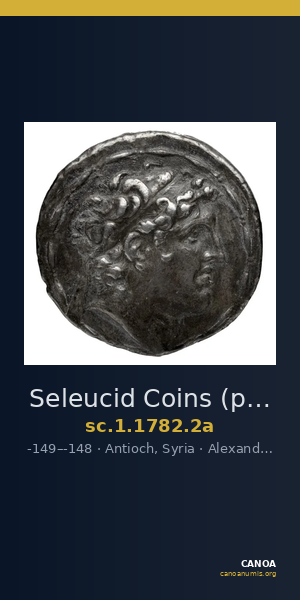 Seleucid Coins (part 2) 1782.2a — CANOA