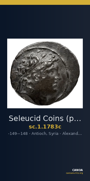 Seleucid Coins (part 2) 1783c — CANOA