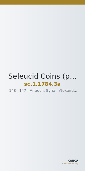 Seleucid Coins (part 2) 1784.3a — CANOA