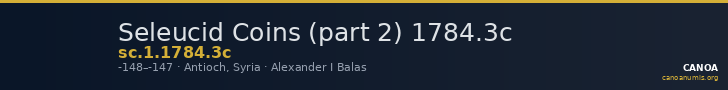 Seleucid Coins (part 2) 1784.3c — CANOA