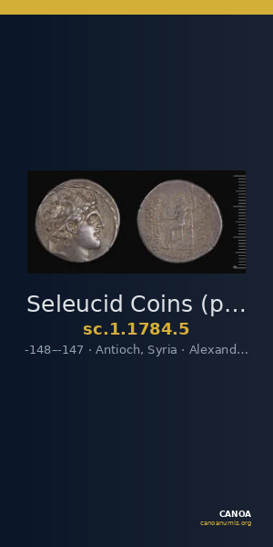Seleucid Coins (part 2) 1784.5 — CANOA