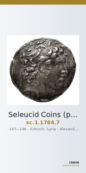 Seleucid Coins (part 2) 1784.7 — CANOA