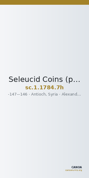 Seleucid Coins (part 2) 1784.7h — CANOA