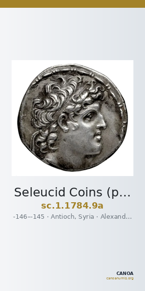 Seleucid Coins (part 2) 1784.9a — CANOA