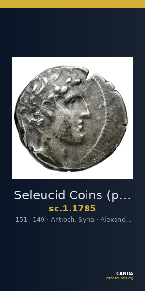 Seleucid Coins (part 2) 1785 — CANOA