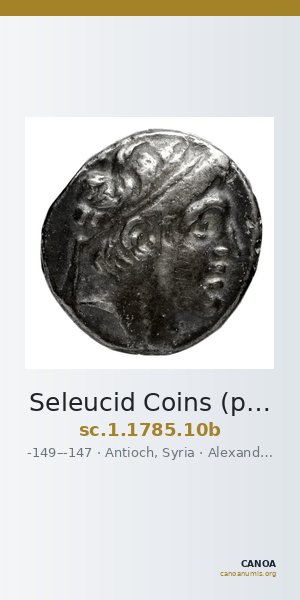 Seleucid Coins (part 2) 1785.10b — CANOA