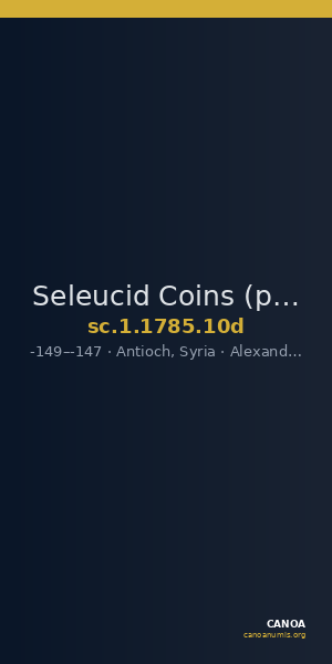 Seleucid Coins (part 2) 1785.10d — CANOA