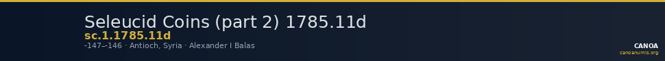 Seleucid Coins (part 2) 1785.11d — CANOA