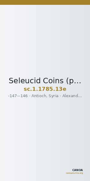 Seleucid Coins (part 2) 1785.13e — CANOA